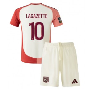 Billiga Olympique Lyonnais Alexandre Lacazette #10 Tredjeställ Barn 2024-25 Kortärmad (+ Korta byxor)